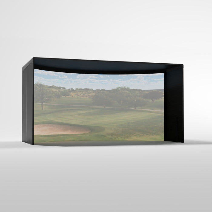 Carl's Place Complete Curved Golf Simulator Enclosure Kit with Impact Screen