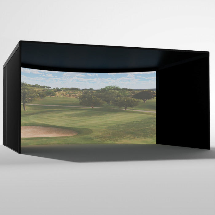 Carl's Place Complete Curved Golf Simulator Enclosure Kit with Impact Screen