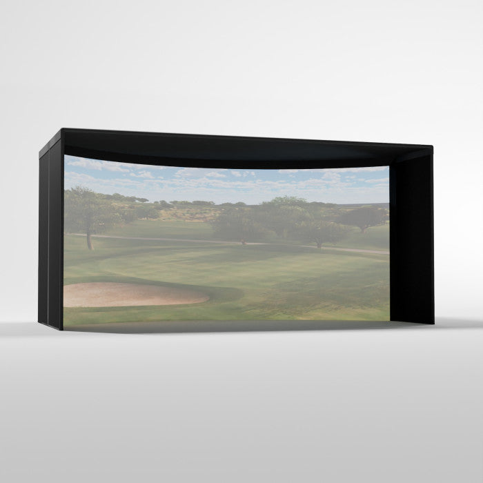 Carl's Place Curved Golf Simulator Enclosure Kit with Impact Screen