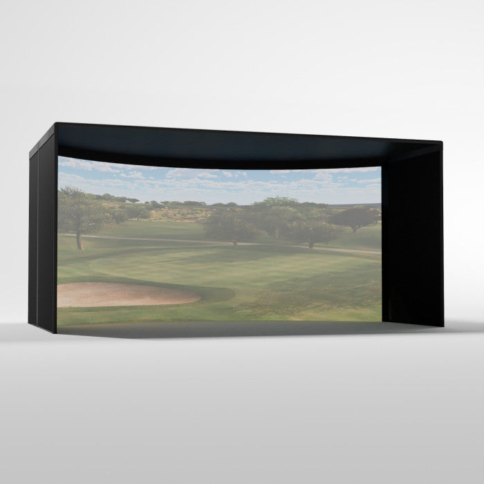 Carl's Place Complete Curved Golf Simulator Enclosure Kit with Impact Screen