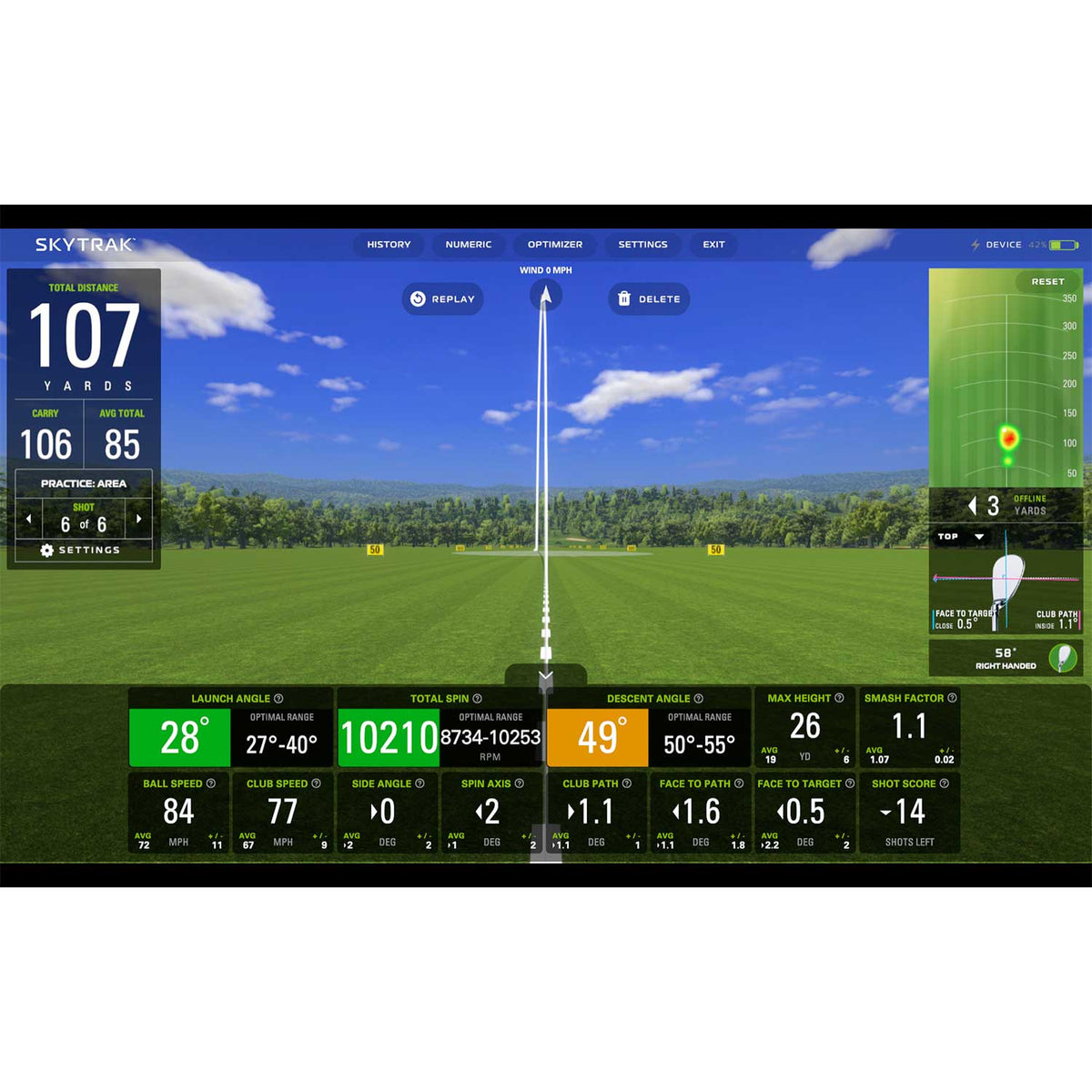 SkyTrak+ Golf Launch Monitor & Simulator (Certified Pre-Owned) with 1-Year FREE Foresight Course Play Package