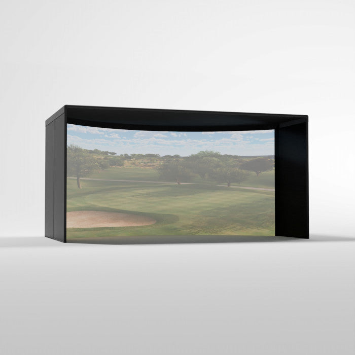 Carl's Place Curved Golf Simulator Enclosure Kit with Impact Screen