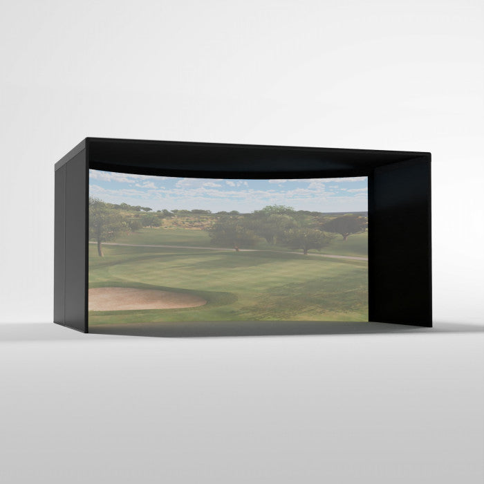 Carl's Place Complete Curved Golf Simulator Enclosure Kit with Impact Screen