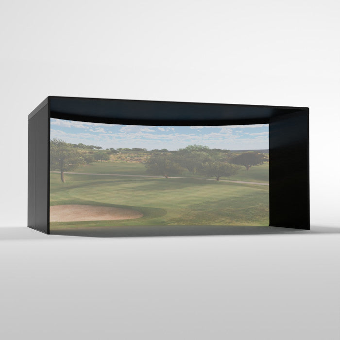 Carl's Place Complete Curved Golf Simulator Enclosure Kit with Impact Screen