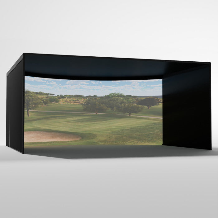 Carl's Place Complete Curved Golf Simulator Enclosure Kit with Impact Screen