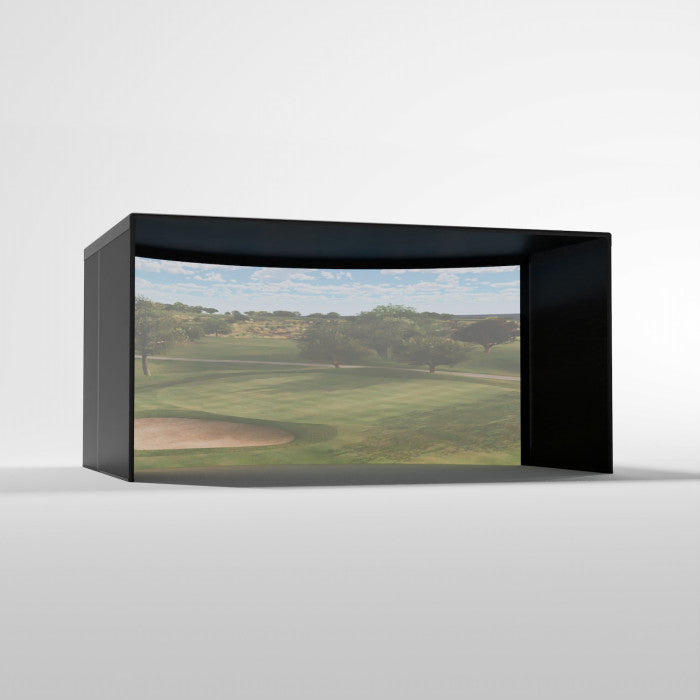 Carl's Place Complete Curved Golf Simulator Enclosure Kit with Impact Screen