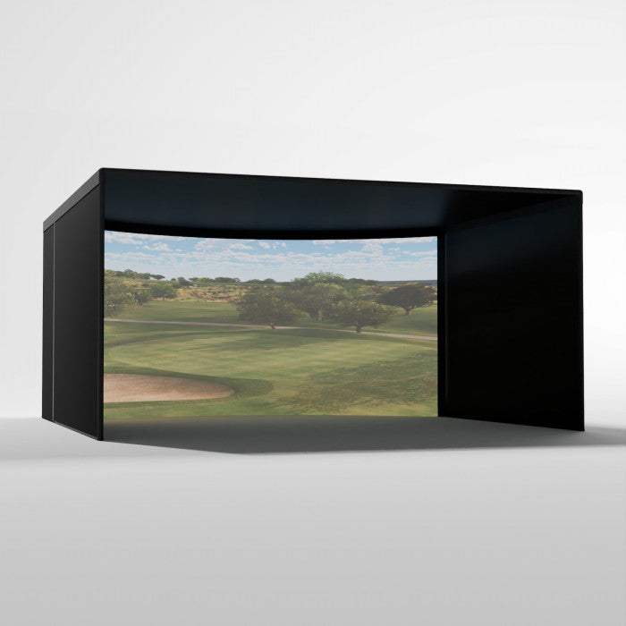 Carl's Place Complete Curved Golf Simulator Enclosure Kit with Impact Screen