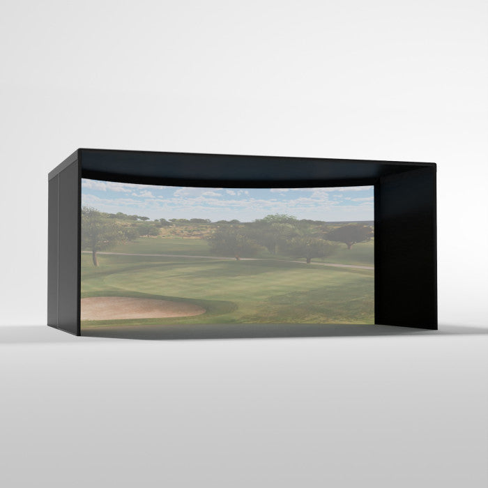 Carl's Place Complete Curved Golf Simulator Enclosure Kit with Impact Screen