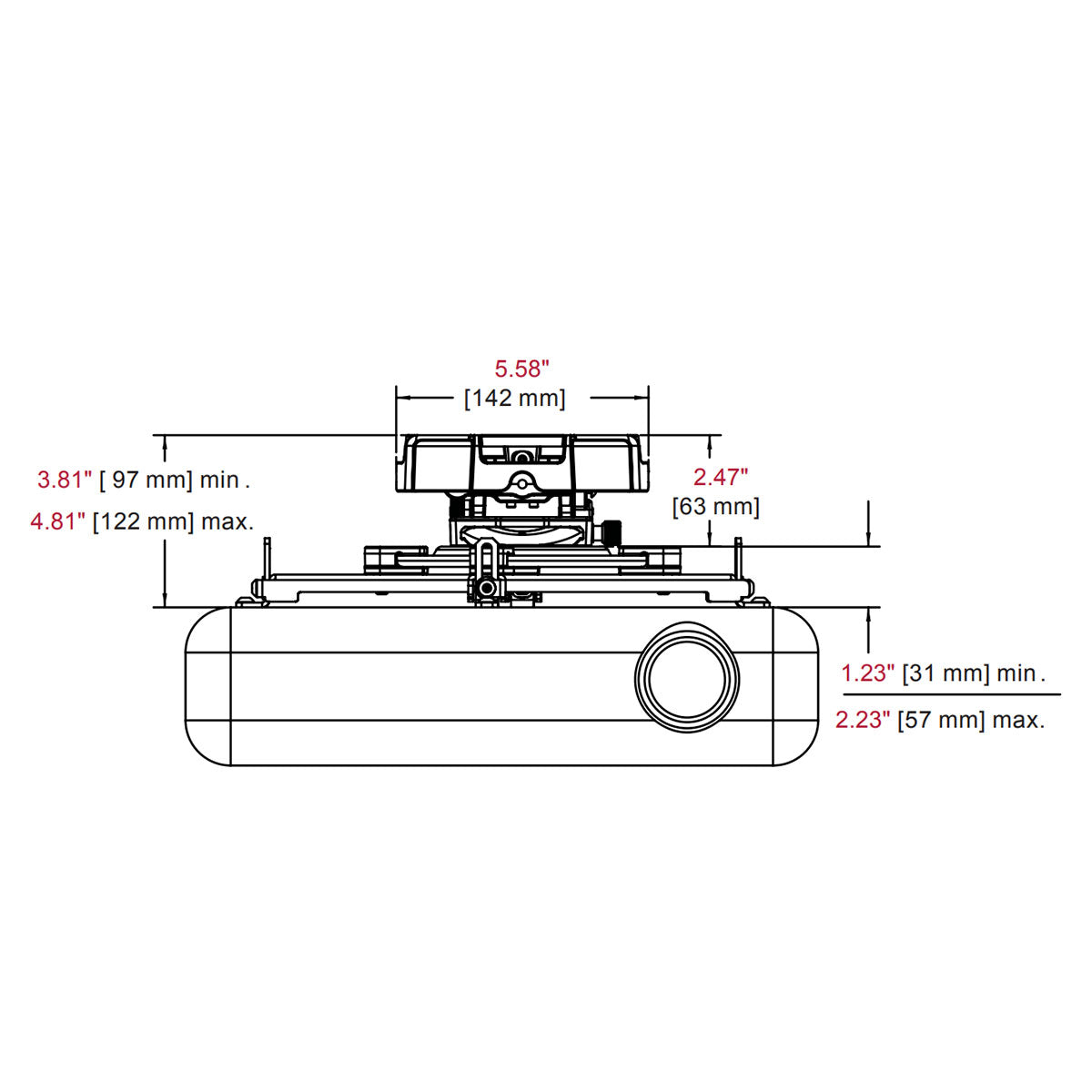 Carl's Drop-Mount Projector Mounting Kit