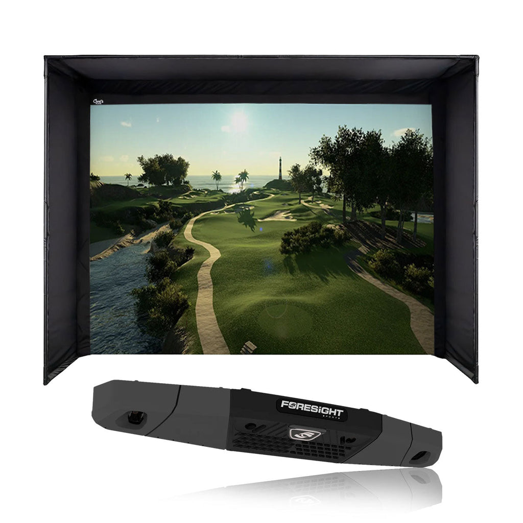 Foresight Falcon with PlayBetter SimStudio™ OVERHEAD Premium Home Golf Studio Package with Carl's Place Pro Enclosure