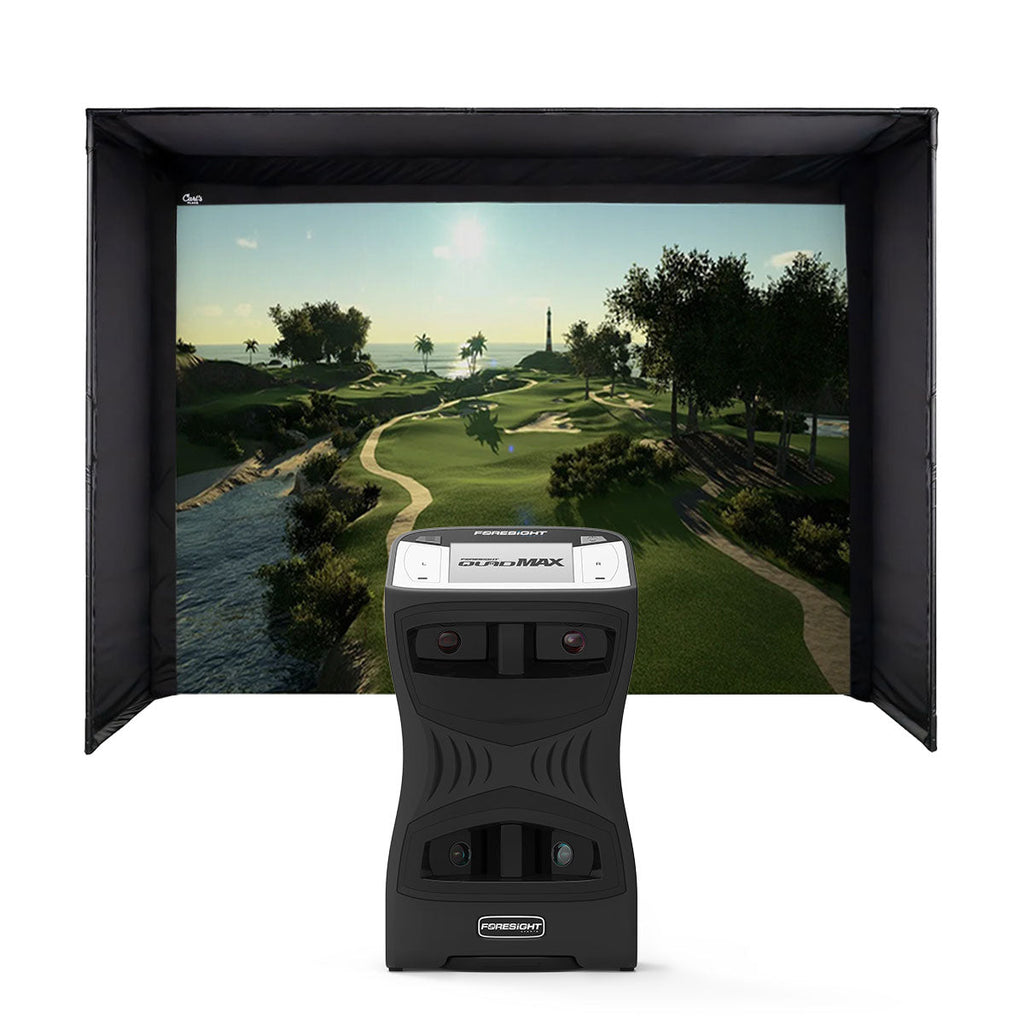 Foresight QuadMAX Launch Monitor with Carl's Place Pro Enclosure Home Golf Studio Package