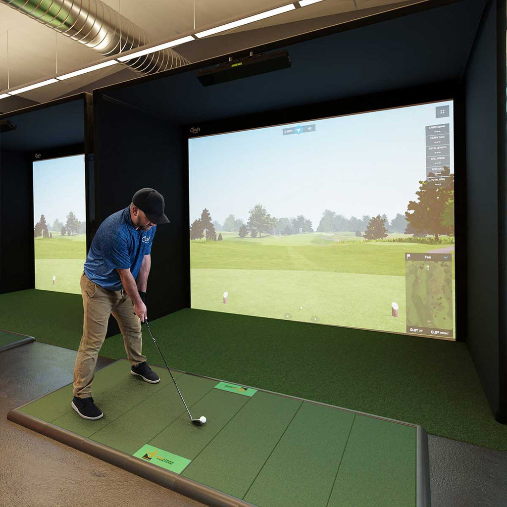 Uneekor EYE XO2 with PlayBetter SimStudio™ OVERHEAD Premium Home Golf Studio Package with Carl's Place Pro Enclosure