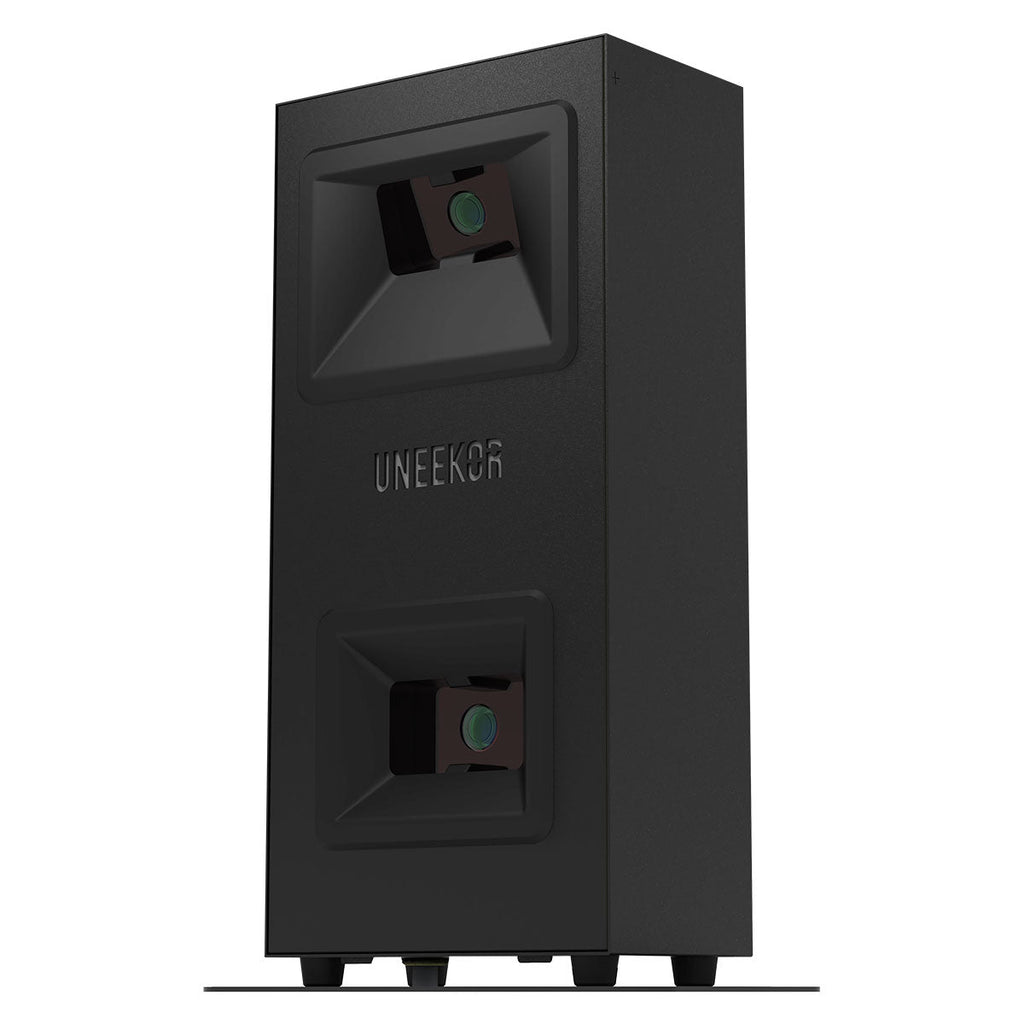 Uneekor EYE MINI LITE SportScreen Vanish Retractable Golf Studio Complete Package | Home Golf Simulator Studio with Impact Screen, Enclosure, Hitting Mat, Putting Turf & Projector