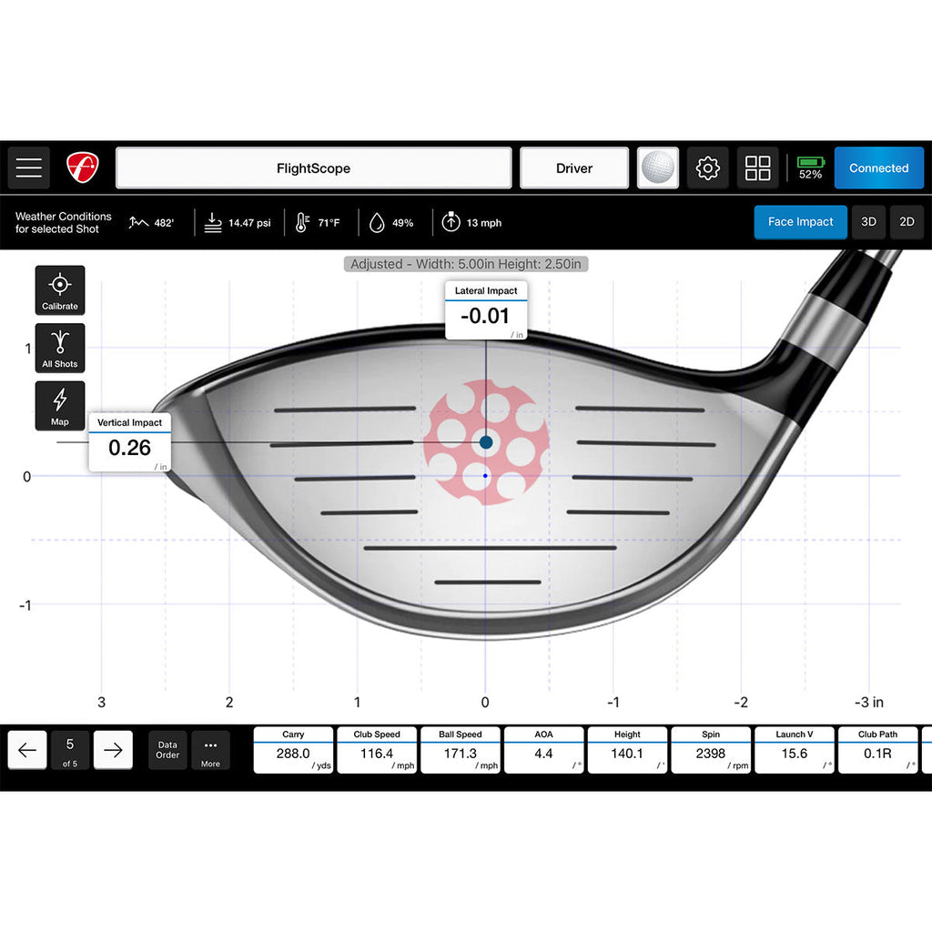 FlightScope Face Impact Location Upgrade (Software Only)