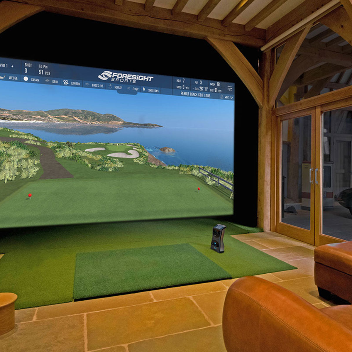 Foresight GCQuad with PlayBetter SimStudio™ BYO (Build Your Own) Package – Custom Home Golf Simulator Studio Builder with Impact Screen, Enclosure, Optional Mats, Projector & More