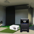 Full Swing KIT SportScreen Vanish Retractable Golf Studio Complete Package | Home Golf Simulator Studio with Impact Screen, Enclosure, Hitting Mat, Putting Turf & Projector