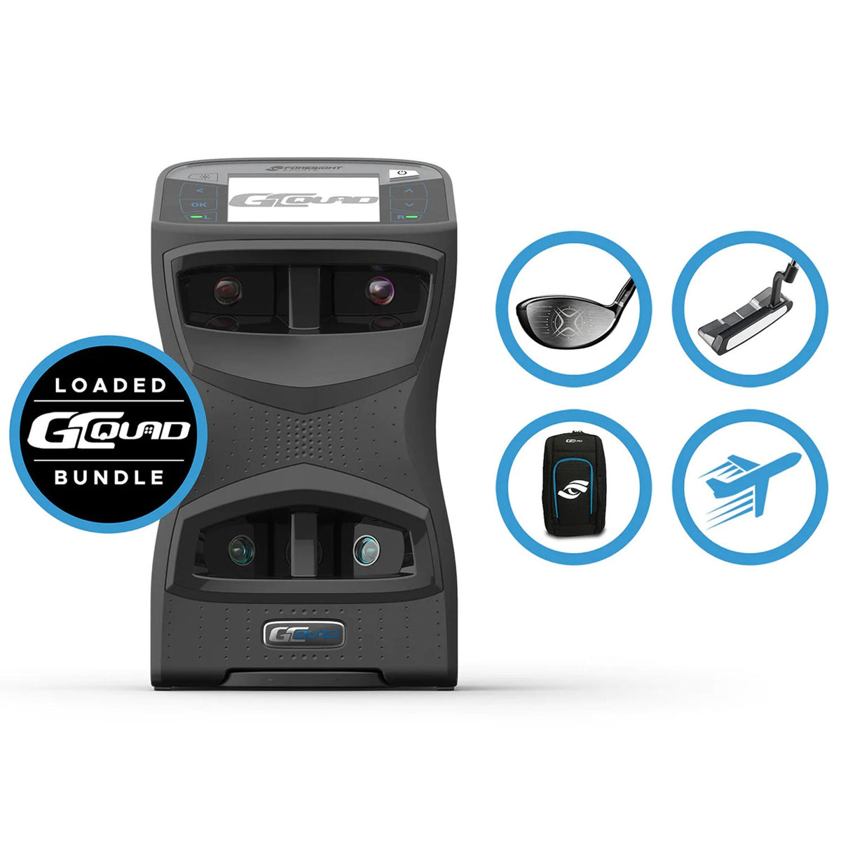 Foresight GCQuad Golf Launch Monitor with Carl's Place Pro Enclosure Home Golf Studio Package