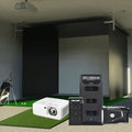 Foresight GC3 SportScreen Vanish Retractable Golf Studio Complete Package | Home Golf Simulator Studio with Impact Screen, Enclosure, Hitting Mat, Putting Turf & Projector
