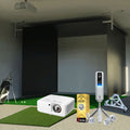 Rapsodo MLM2PRO SportScreen Vanish Retractable Golf Studio Complete Package | Home Golf Simulator Studio with Impact Screen, Enclosure, Hitting Mat, Putting Turf & Projector