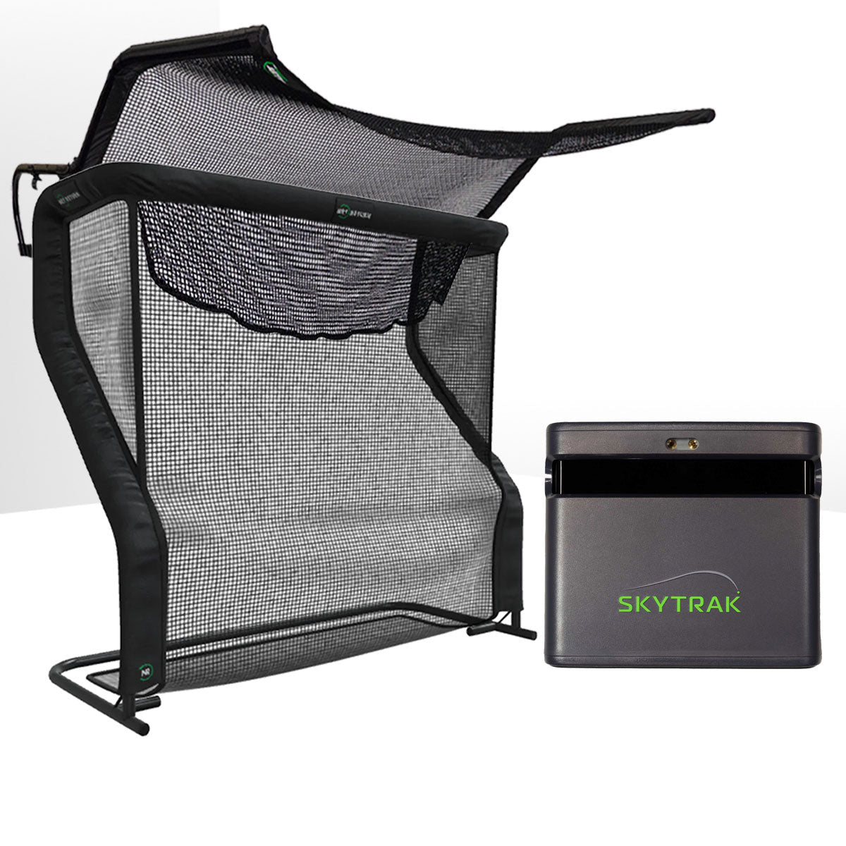 SkyTrak ST MAX Golf Launch Monitor Home Net Studio with The Net Return Premium Hitting Net Package