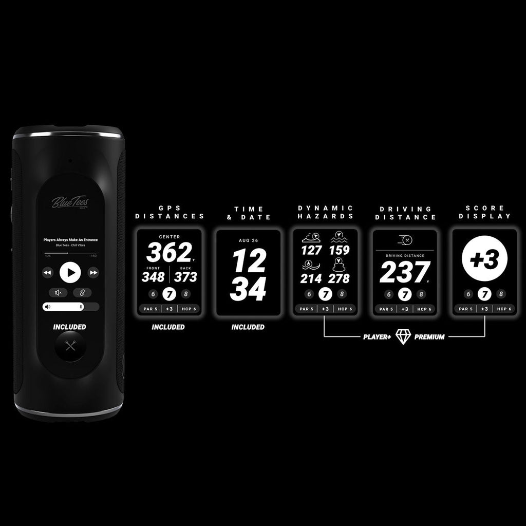 Blue Tees Golf Player+ Touchscreen GPS Speaker