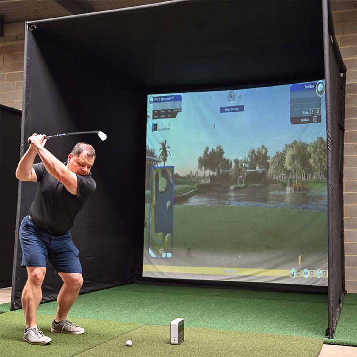 PlayBetter SimStudio™ BYO (Build Your Own) Package – Custom Home Golf Simulator Studio Builder with Impact Screen, Enclosure, Optional Mats, Projector & More