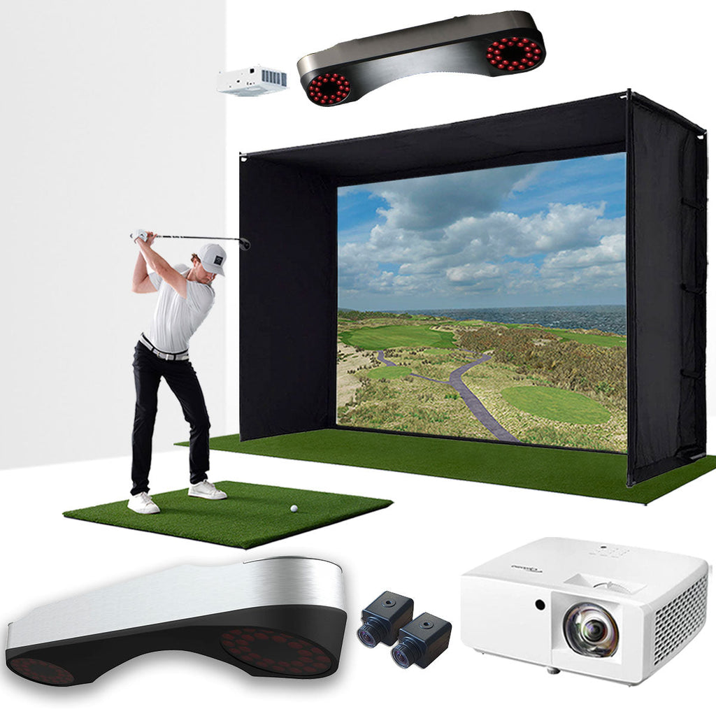 ProTee VX with PlayBetter SimStudio BYO™ (Build Your Own) Package – Custom Home Golf Simulator Studio Builder with Impact Screen, Enclosure, Optional Mats, Projector & More
