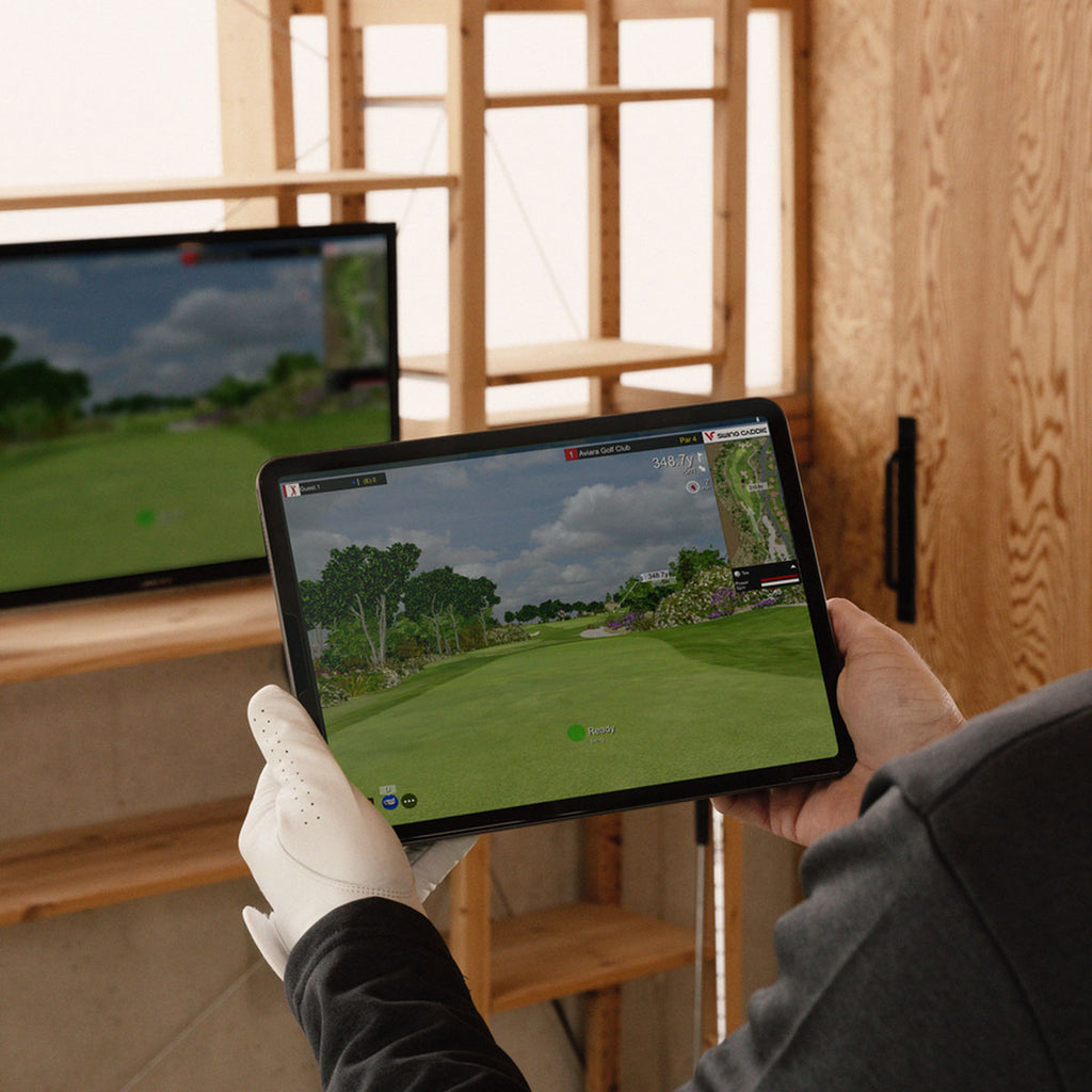 Swing Caddie SC4 PRO Golf Launch Monitor Home Hitting Net Studio with The Net Return Net or Package Options