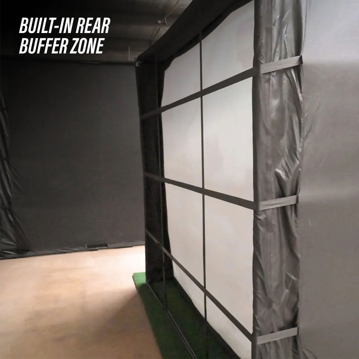 Bushnell LPi Circle B with PlayBetter SimStudio™ COMPLETE Package | Golf Simulator Studio with Impact Screen, Enclosure, Side Barriers, Hitting/Putting Mats, Projector & Protective Case
