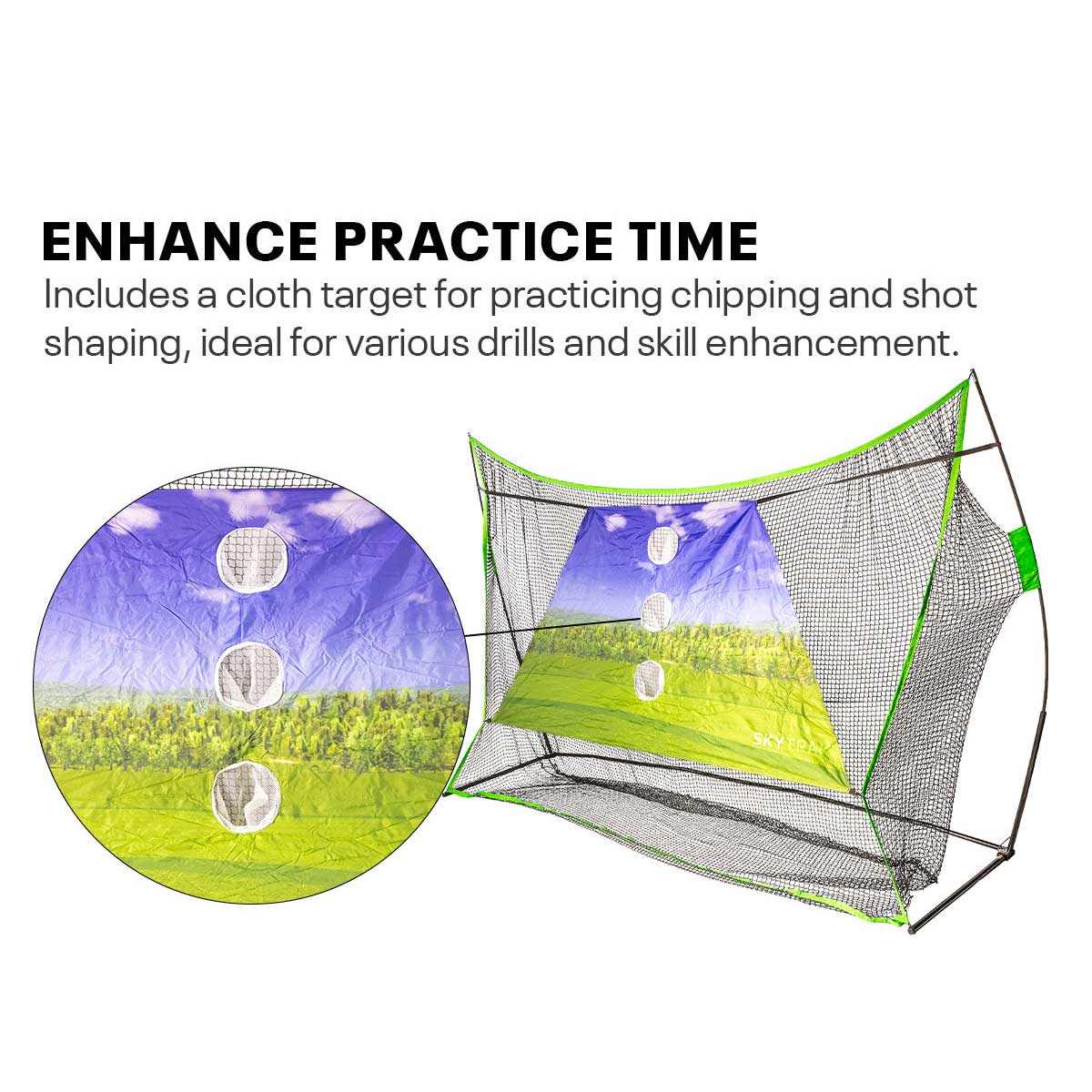 SkyTrak+ Portable Hitting Net Golf Studio Package