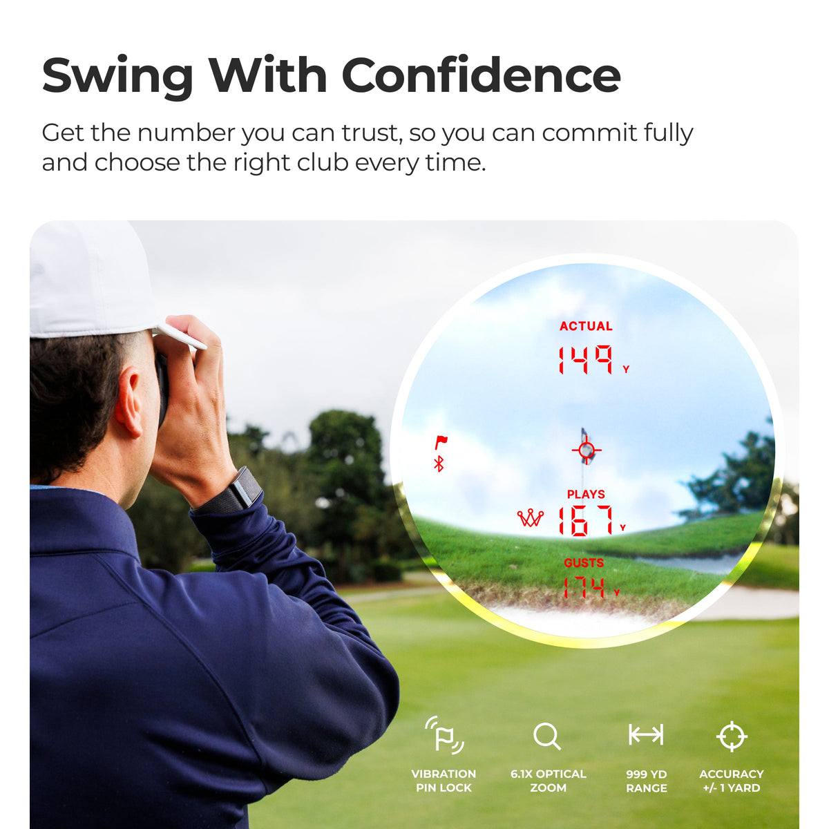 Arccos Smart Laser Golf Rangefinder