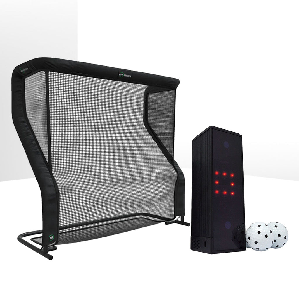Square Golf Simulator & Launch Monitor Home Hitting Net Studio with The Net Return Net or Package Options