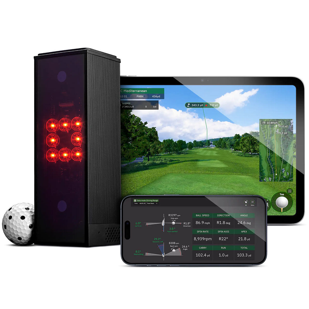 Square Golf with PlayBetter SimStudio™ ESSENTIALS Package | Golf Simulator Studio with Impact Screen, Enclosure, Hitting Mat, & Projector