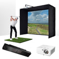 Uneekor EYE XO with PlayBetter SimStudio™ BYO (Build Your Own) Package – Custom Home Golf Simulator Studio Builder with Impact Screen, Enclosure, Optional Mats, Projector & More
