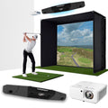 Foresight Falcon with PlayBetter SimStudio™ ESSENTIALS Package | Golf Simulator Studio with Impact Screen, Enclosure, Hitting Mat, & Projector