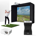 Foresight QuadMAX with PlayBetter SimStudio™ ESSENTIALS Package | Golf Simulator Studio with Impact Screen, Enclosure,Hitting Mat & Projector