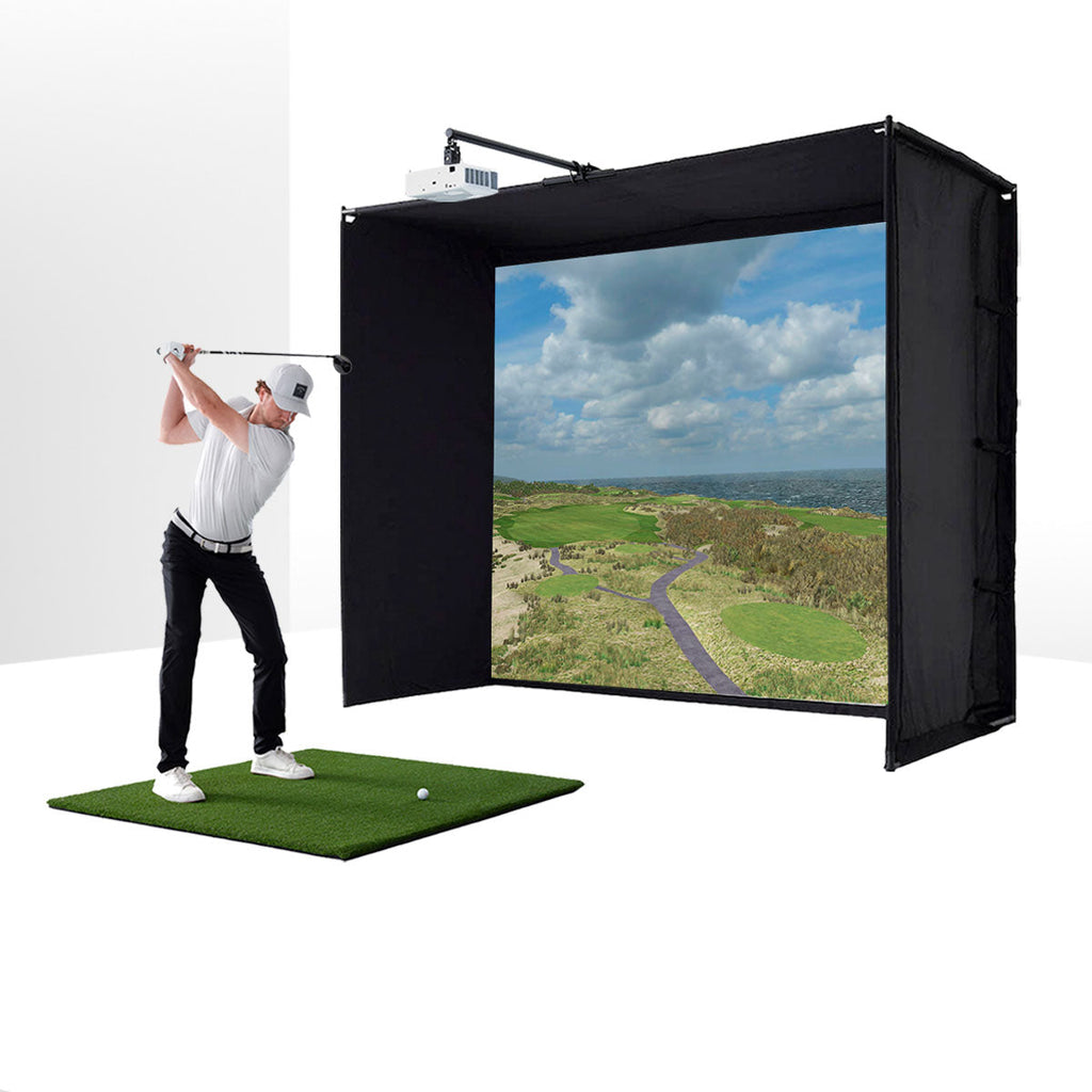 PlayBetter SimStudio™ BYO (Build Your Own) Package – Custom Home Golf Simulator Studio Builder with Impact Screen, Enclosure, Optional Mats, Projector & More