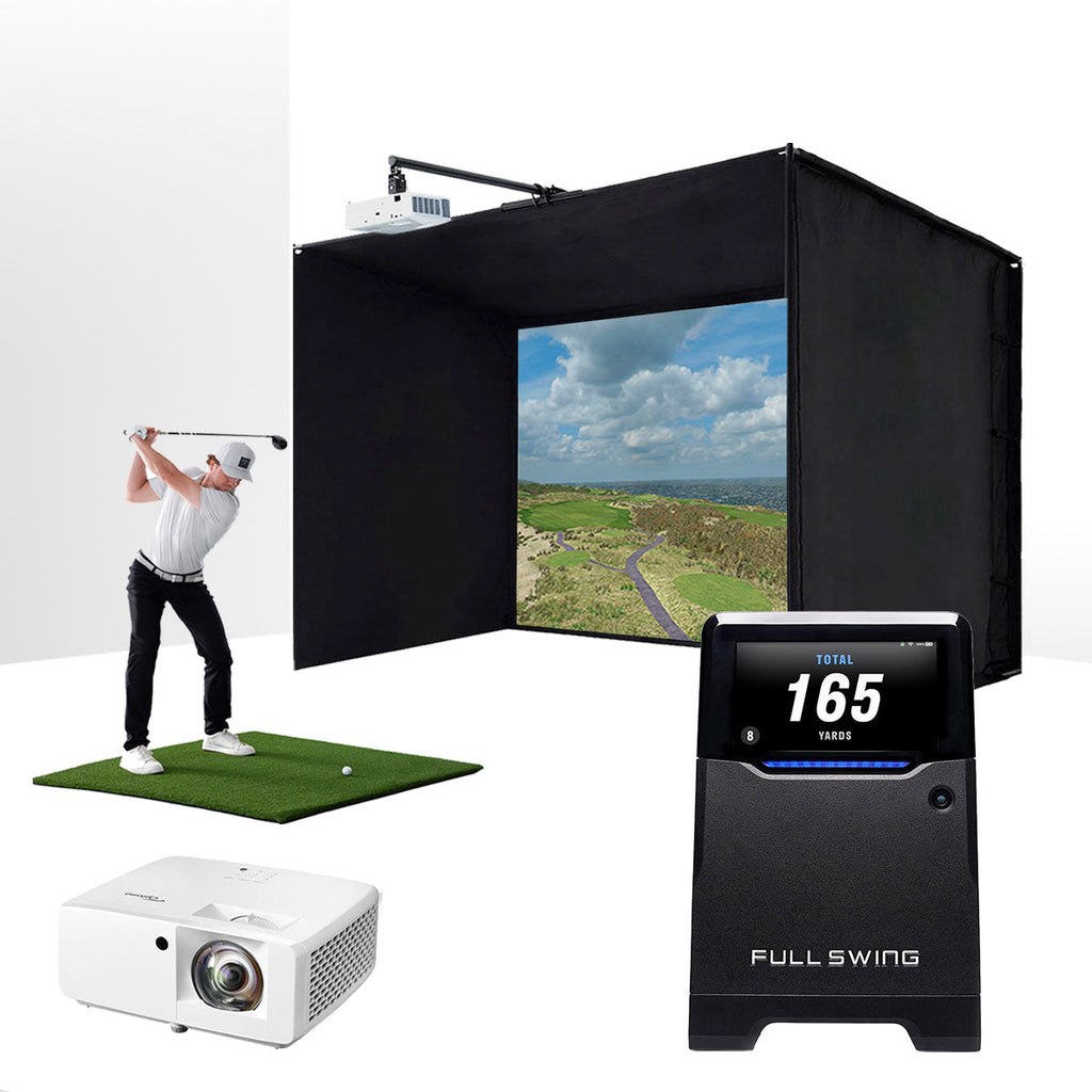 Full Swing KIT with PlayBetter SimStudio™ BYO (Build Your Own) Package – Custom Home Golf Simulator Studio Builder with Impact Screen, Enclosure, Optional Mats, Projector & More
