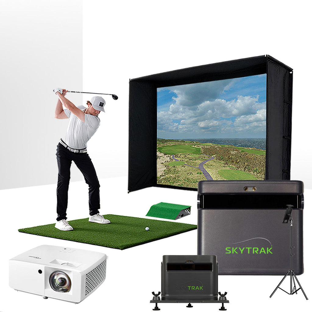 SkyTrak ST MAX with PlayBetter SimStudio™ BYO (Build Your Own) Package – Custom Home Golf Simulator Studio Builder with Impact Screen, Enclosure, Optional Mats, Projector & More