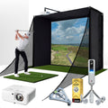 Rapsodo MLM2PRO with PlayBetter SimStudio™ COMPLETE Package | Golf Simulator Studio with Impact Screen, Enclosure, Side Barriers, Hitting/Putting Mats, Projector & Alignment Stand