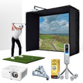 Rapsodo MLM2PRO with PlayBetter SimStudio™ ESSENTIALS Package | Golf Simulator Studio with Impact Screen, Enclosure, Hitting Mat, Projector & Alignment Stand