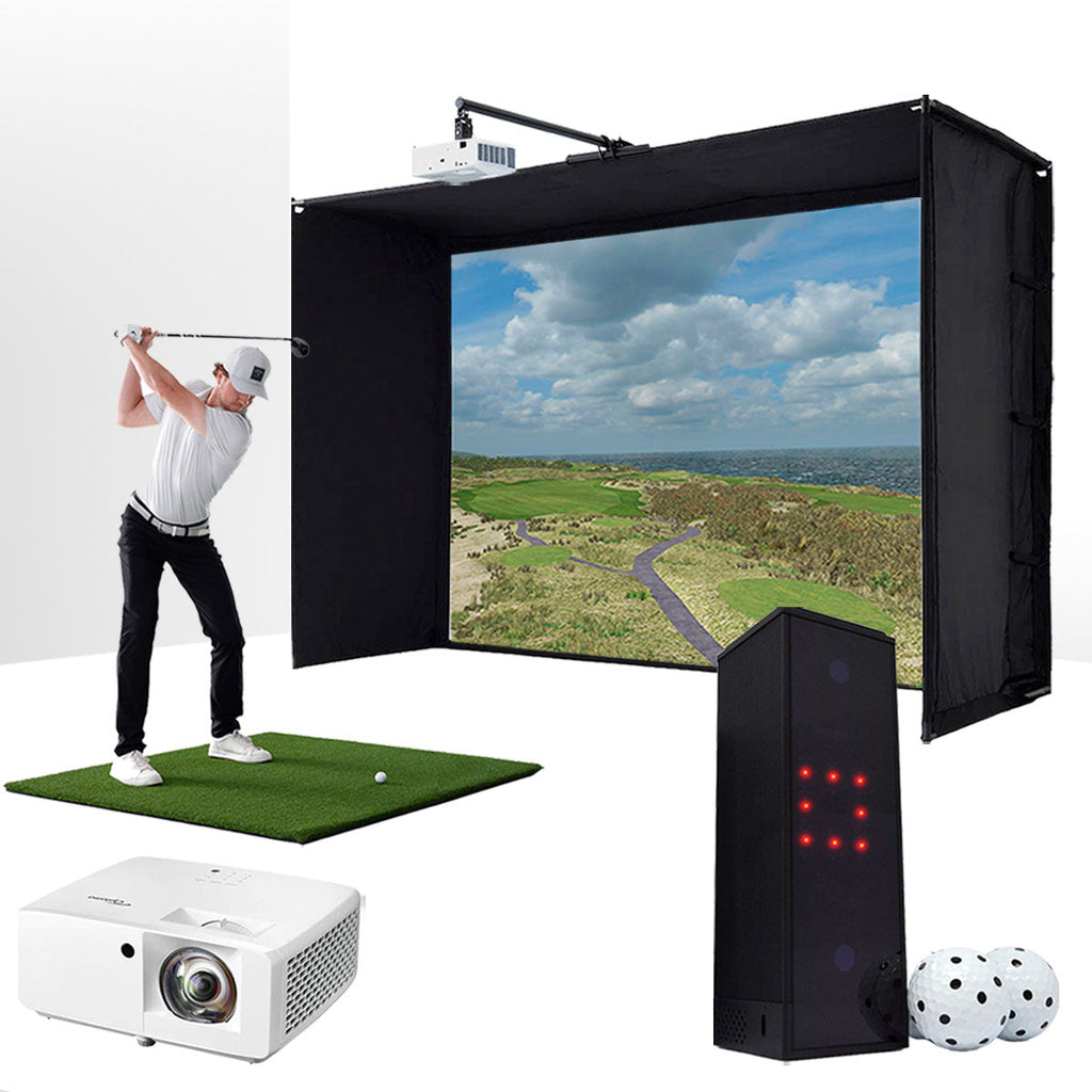 Square Golf with PlayBetter SimStudio™ BYO (Build Your Own) Package – Custom Home Golf Simulator Studio Builder with Impact Screen, Enclosure, Optional Mats, Projector & More