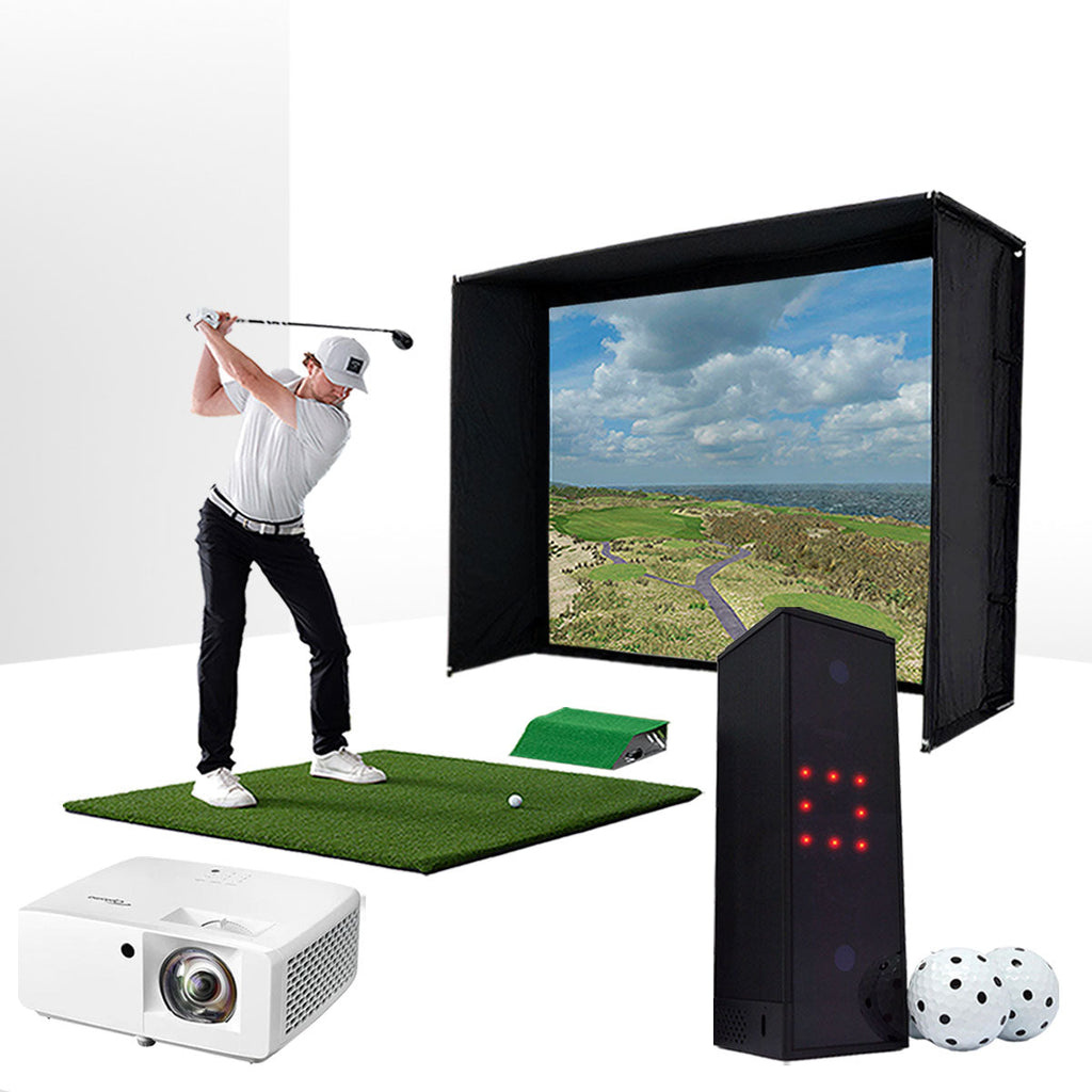 Square Golf with PlayBetter SimStudio™ BYO (Build Your Own) Package – Custom Home Golf Simulator Studio Builder with Impact Screen, Enclosure, Optional Mats, Projector & More