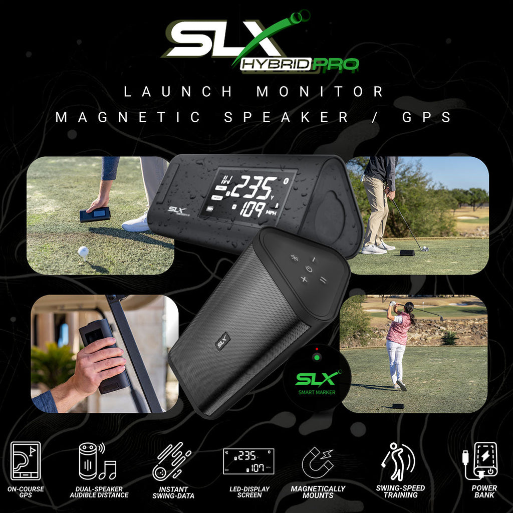 Swing Logic SLX HYBRID Pro Mobile Launch Monitor & GPS Speaker