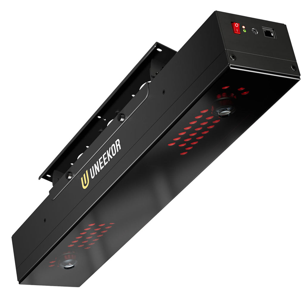 Uneekor EYE XR SportScreen Vanish Retractable Golf Studio Complete Package | Home Golf Simulator Studio with Impact Screen, Enclosure, Hitting Mat, Putting Turf & Projector