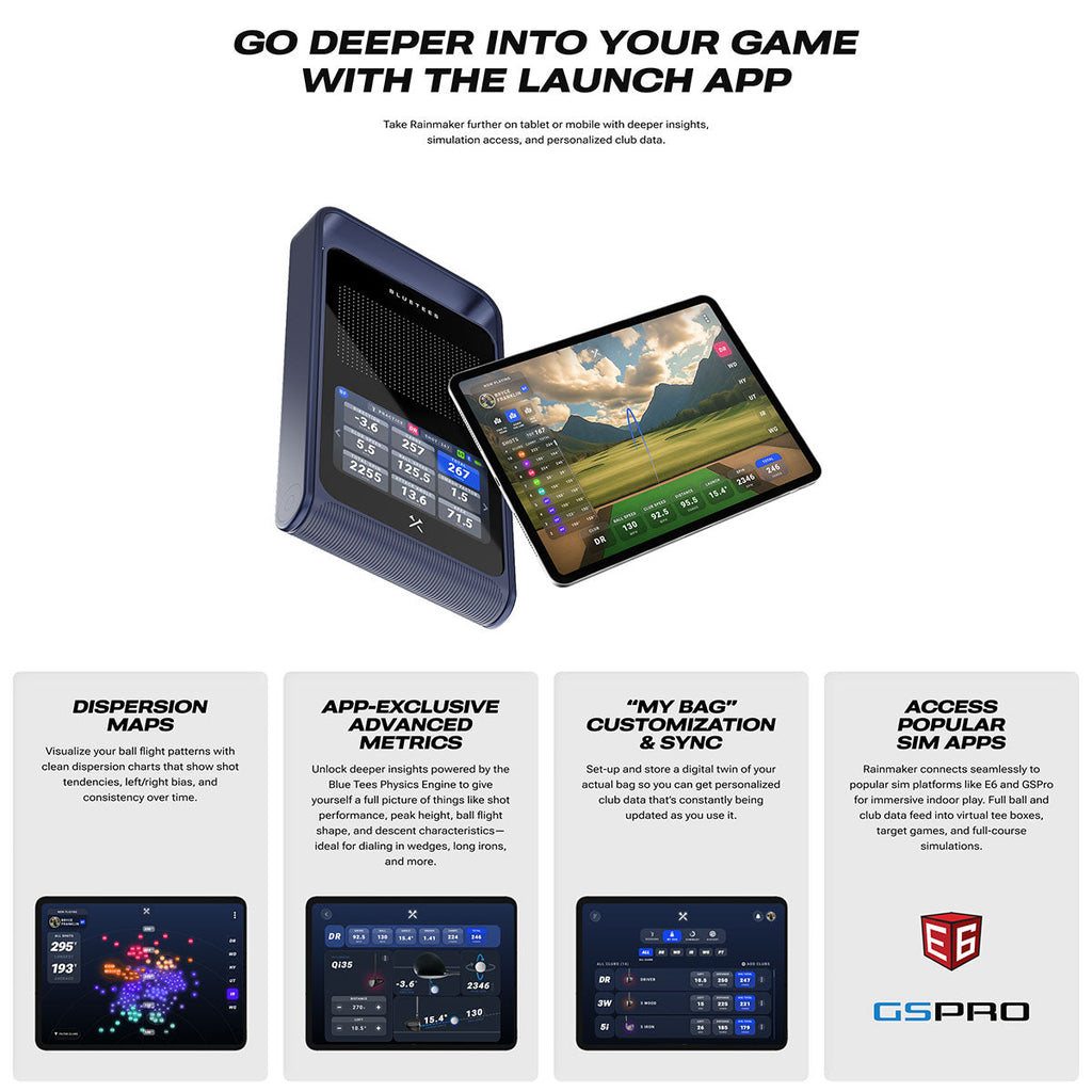 Blue Tees Golf Rainmaker with PlayBetter SimStudio™ COMPLETE Package | Golf Simulator Studio with Impact Screen, Enclosure, Side Barriers, Hitting/Putting Mats & Projector