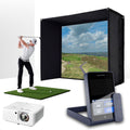 Blue Tees Golf Rainmaker with PlayBetter SimStudio™ BYO (Build Your Own) Package – Custom Home Golf Simulator Studio Builder with Impact Screen, Enclosure, Optional Mats, Projector & More
