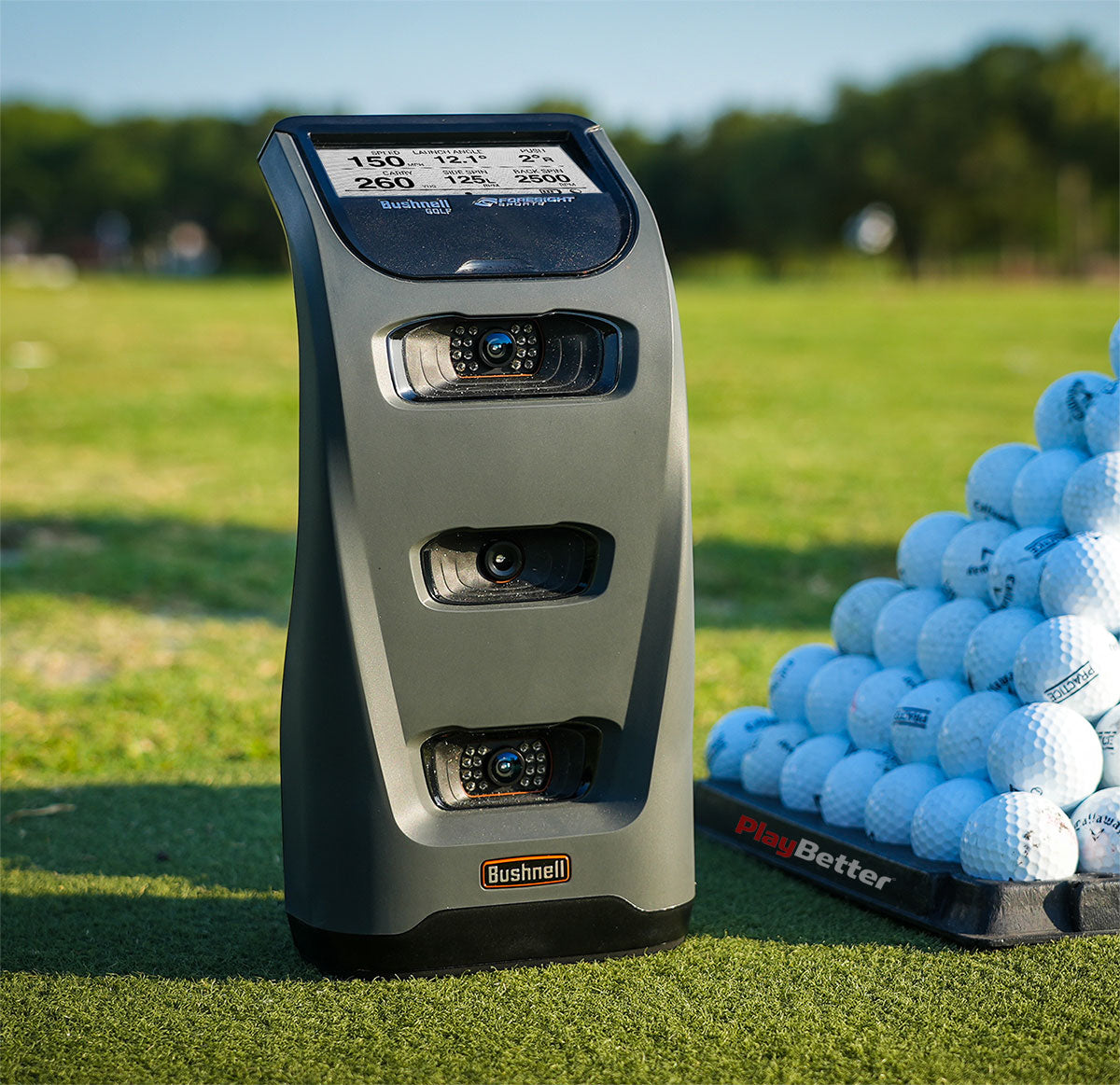 Bushnell Launch Pro Circle B with PlayBetter SimStudio™ COMPLETE Package | Golf Simulator Studio with Impact Screen, Enclosure, Side Barriers, Hitting/Putting Mats, Projector & Protective Case