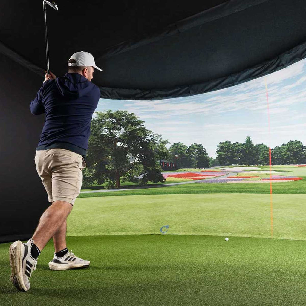 Carl's Place Complete Curved Golf Simulator Enclosure Kit with Impact Screen