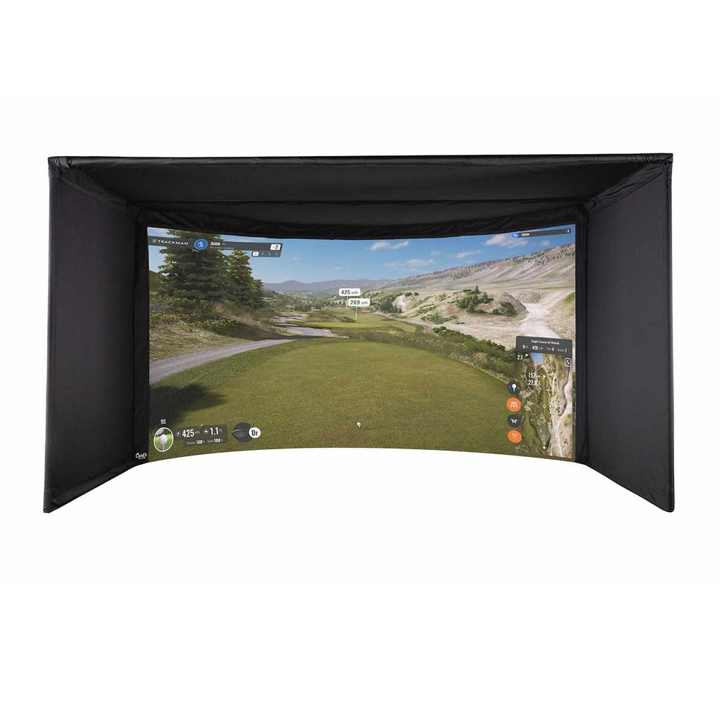 Foresight QuadMAX Launch Monitor with Carl's Place Curved Enclosure Home Golf Studio Package